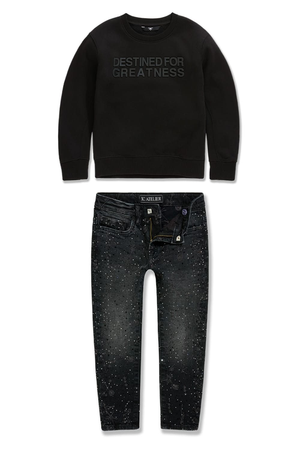 JC Kids Kids Crewneck Constellation Bundle (Black Matter) 2