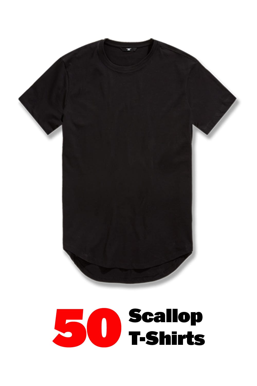 Jordan Craig Scallop T-Shirt 50 Pack (Black)