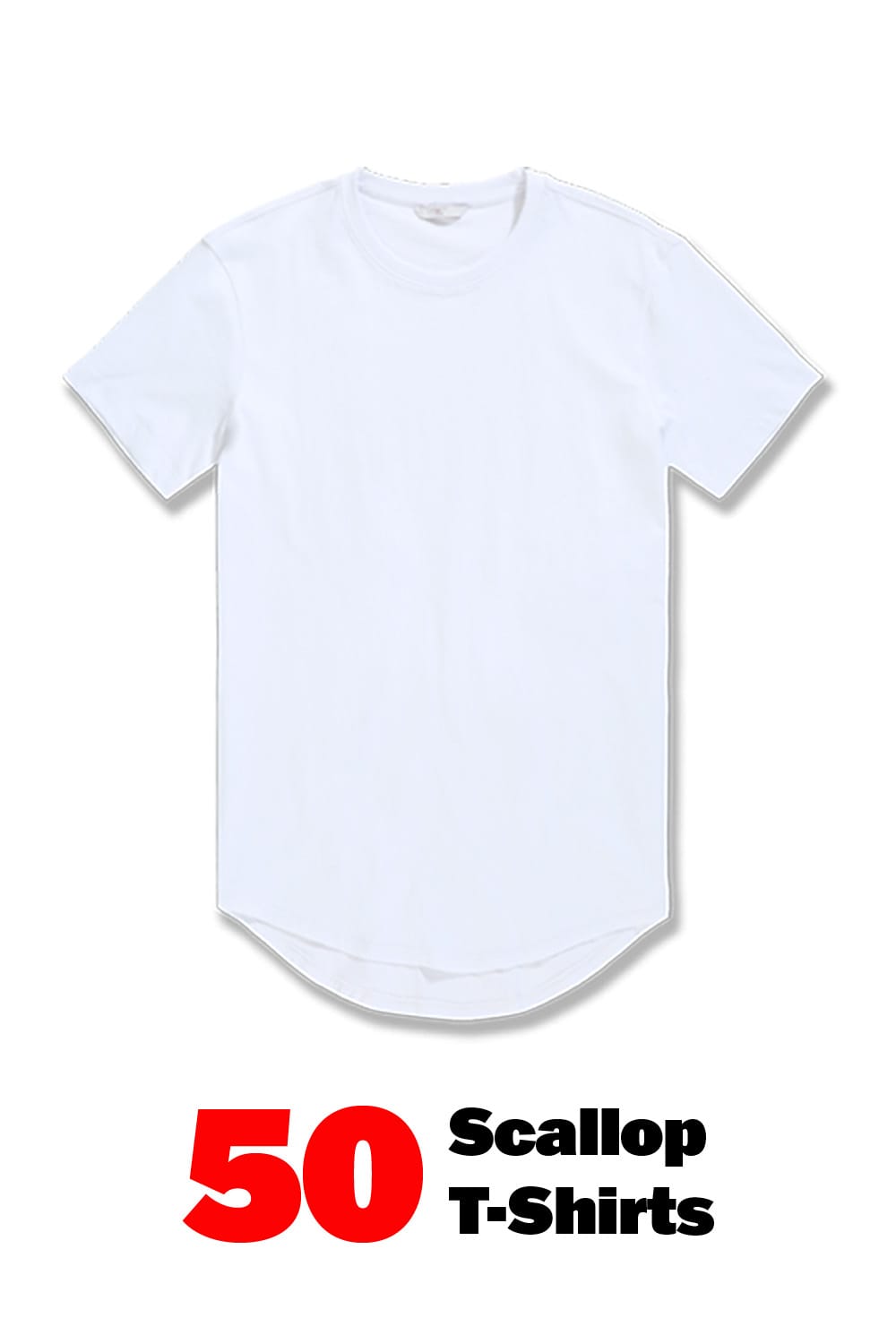 Jordan Craig Scallop T-Shirt 50 Pack (White)