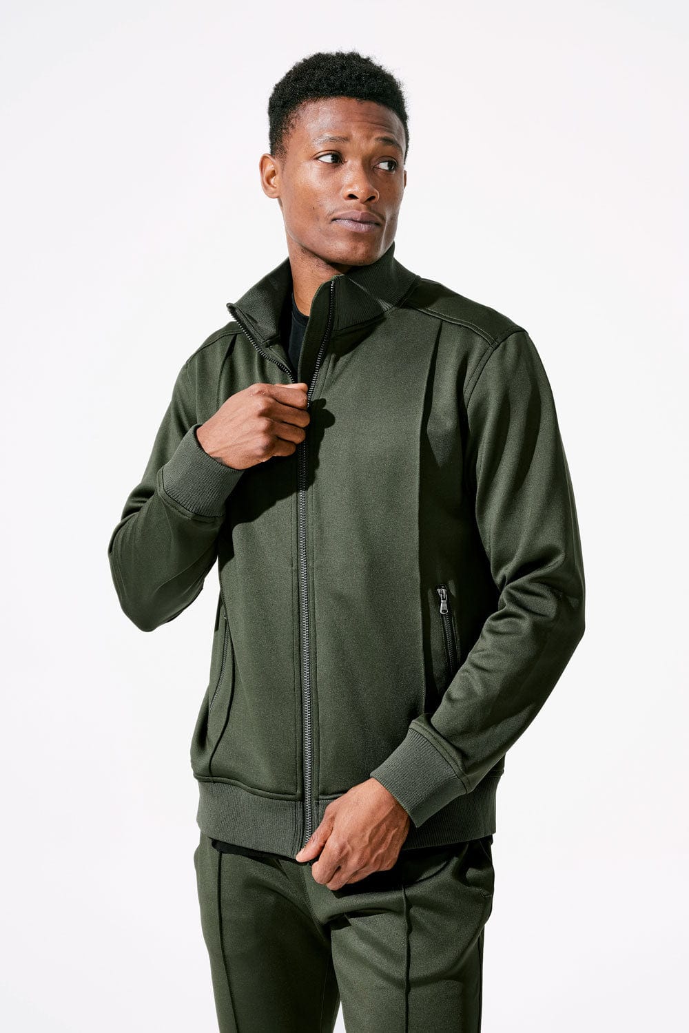 Track jacket cheap olive green