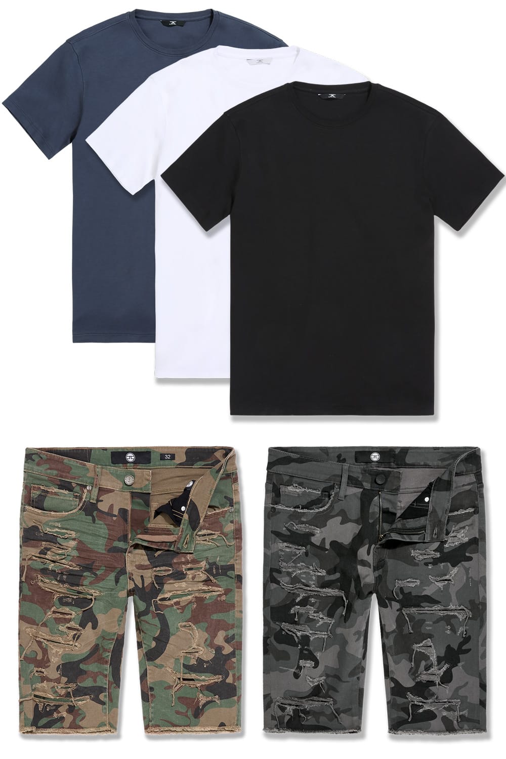 Jordan Craig Camo X Premium Tees 5 Pack TOP: SMALL | BOTTOM : 30