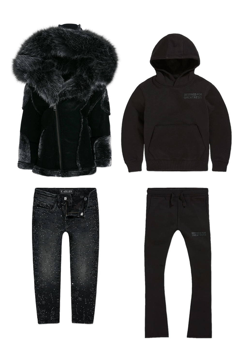 JC Kids Kids Fleece Shearling Denim 4 Pack #2 2