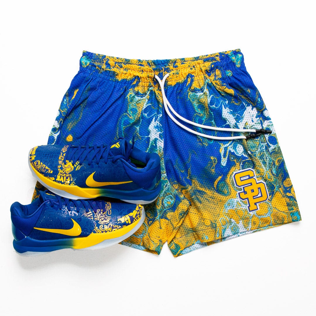 Jordan Craig Athletic - Marbled Mesh Shorts (Golden State)