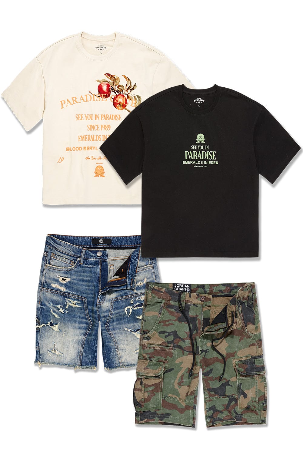 Jordan Craig Graphic Tee & Short Bundle #2 TOP: SMALL | BOTTOM : 30