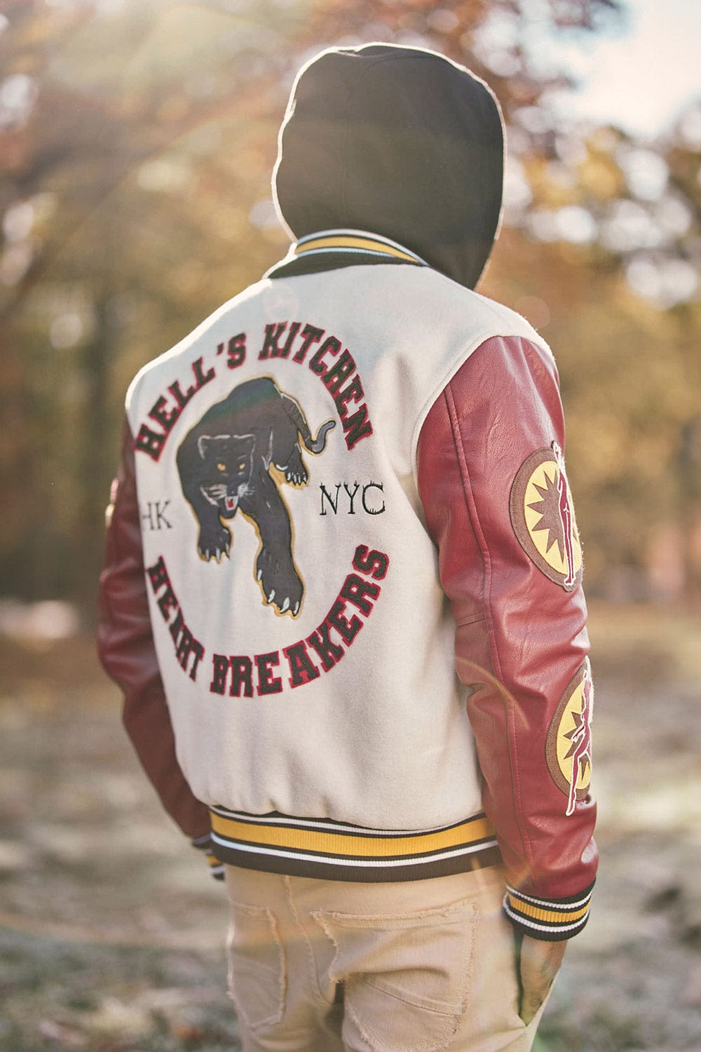 Jordan Craig Hell's Kitchen Varsity Jacket (Cream)
