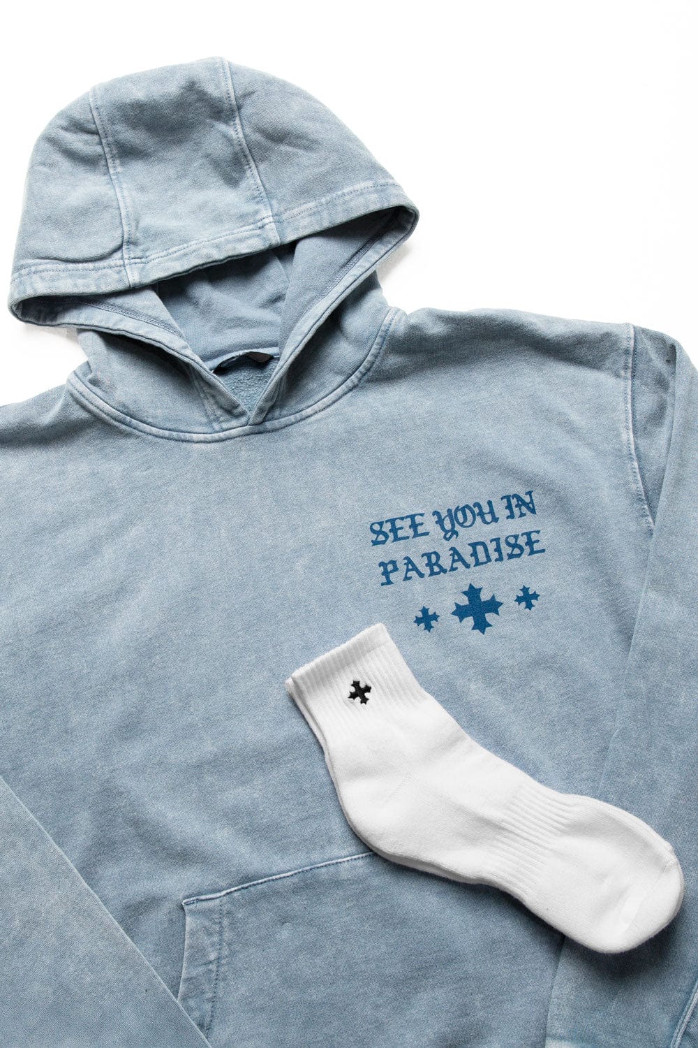 See You In Paradise Quarter - Crew Socks (White)