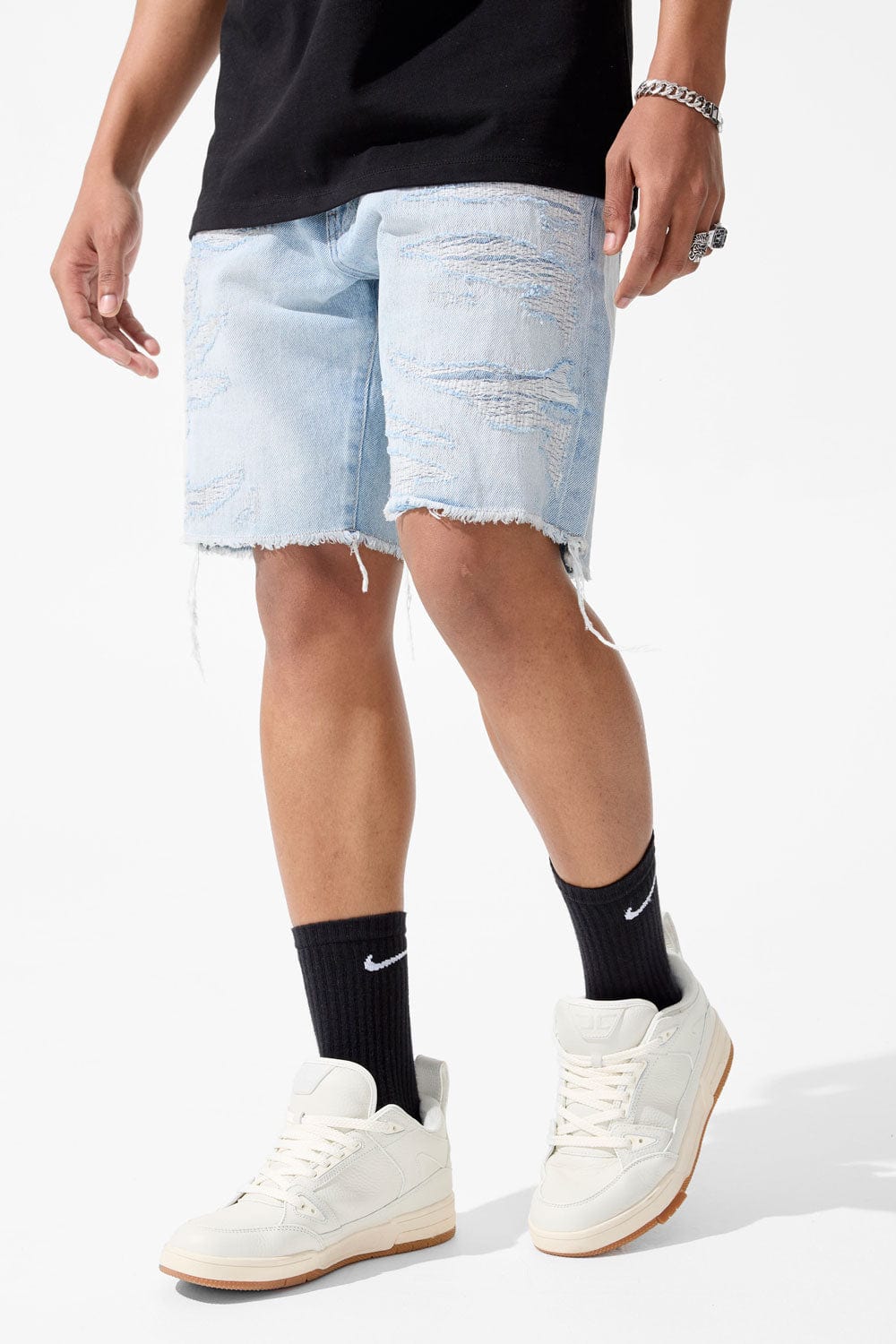 Jordan Craig Retro - Riverside Denim Shorts Iced White / 28