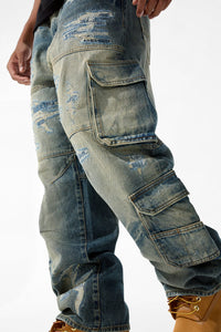 Brian - Blue Collar Cargo Denim (Desert Storm)