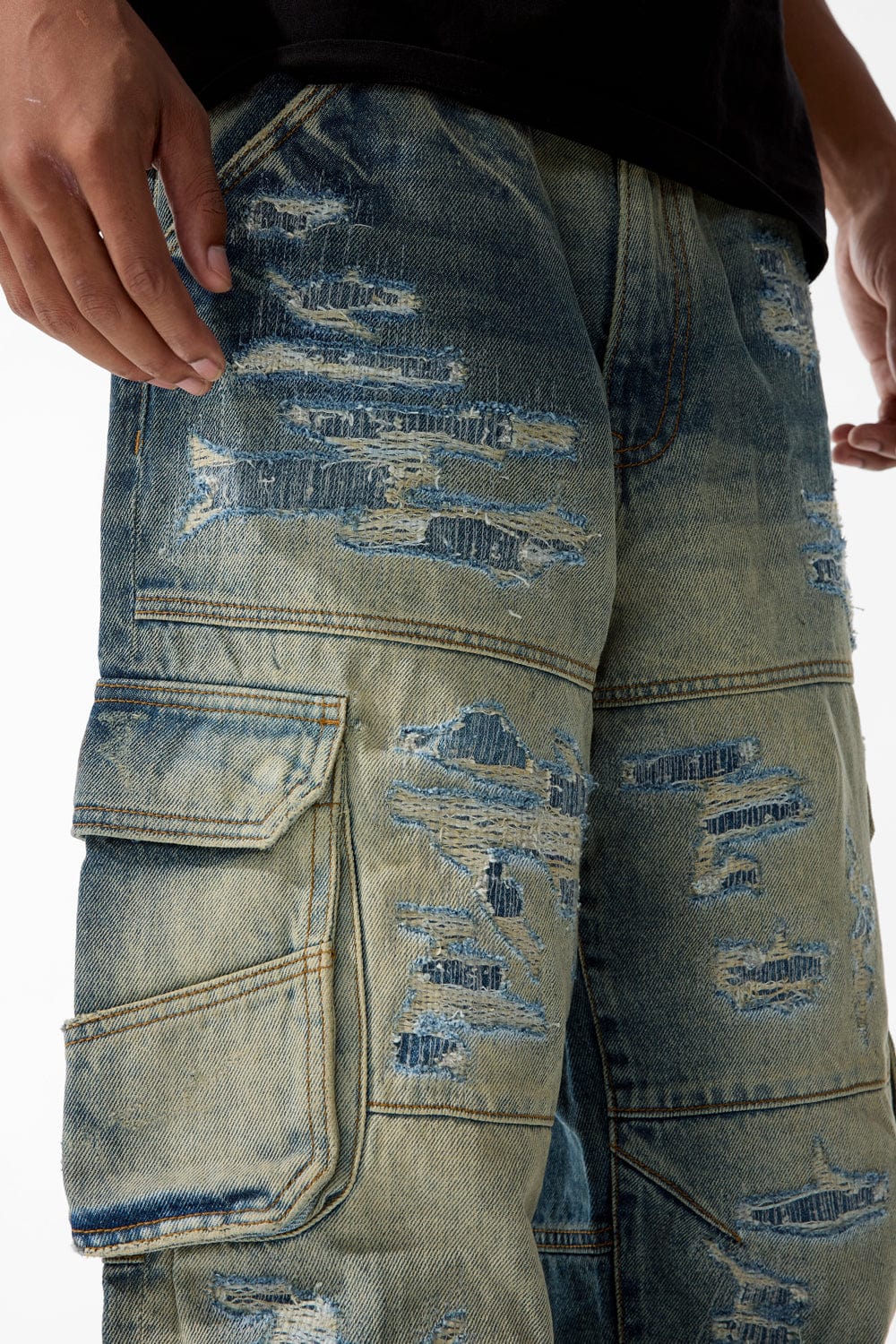 Brian - Blue Collar Cargo Denim (Desert Storm)