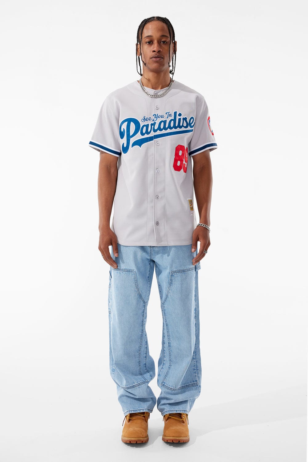Wide Leg Fit - Craftsman Denim (Ice Blue) - Brian Collection