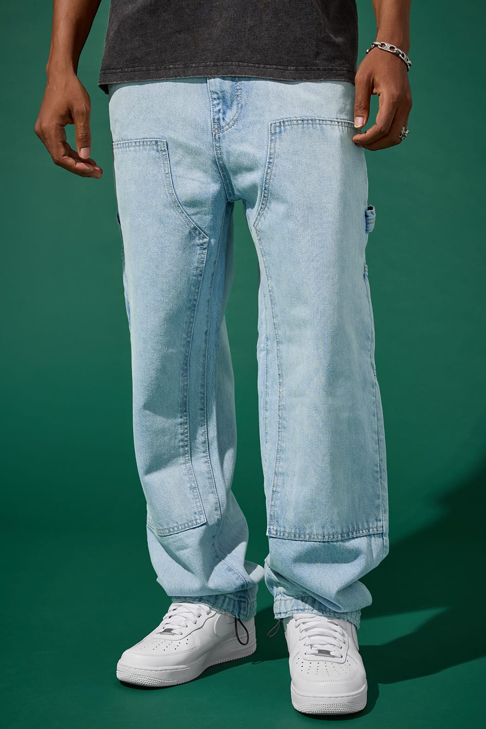 Wide Leg Fit - Craftsman Denim (Ice Blue) - Brian Collection