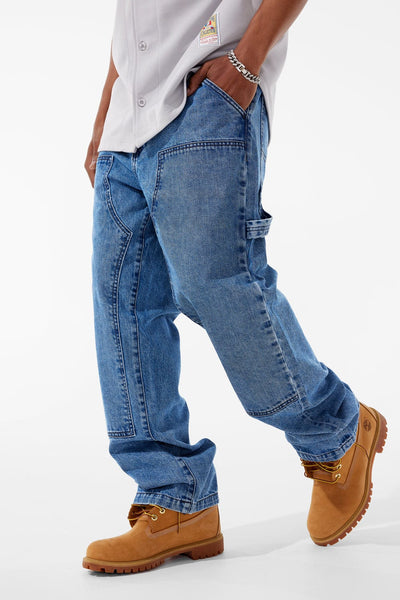 Wide Leg Fit - Craftsman Denim (Medium Blue) - Brian Collection