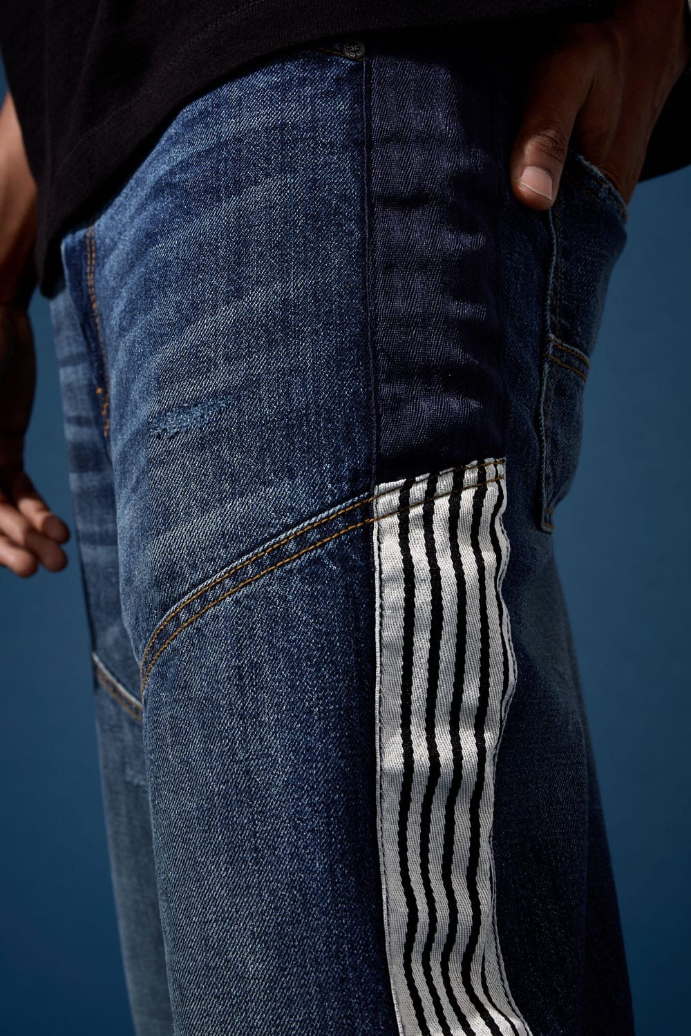Jordan Craig Wide Leg Fit - Proper Striped Denim - Brian Collection