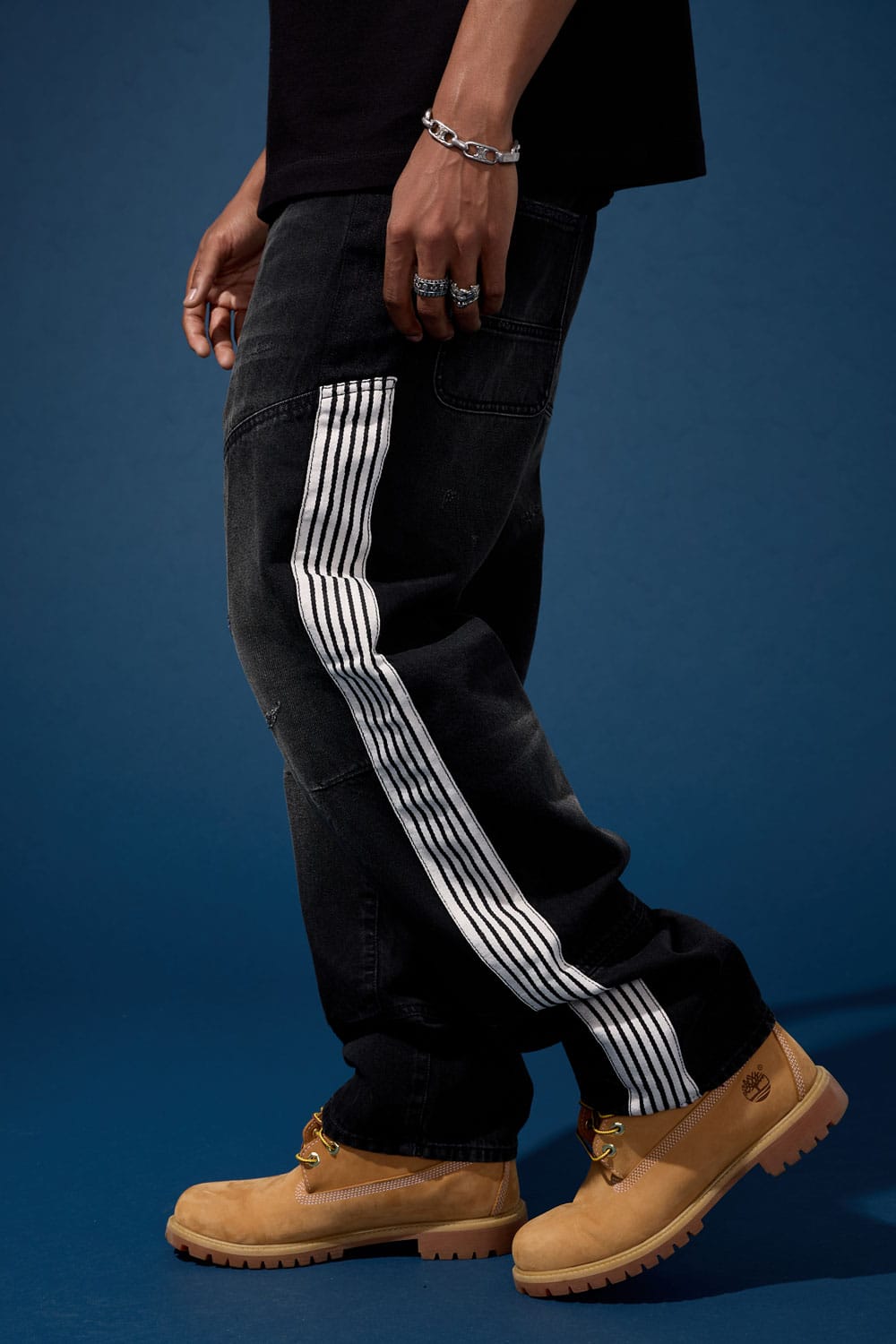 Jordan Craig Wide Leg Fit - Proper Striped Denim - Brian Collection Vintage Black / 30 / 30