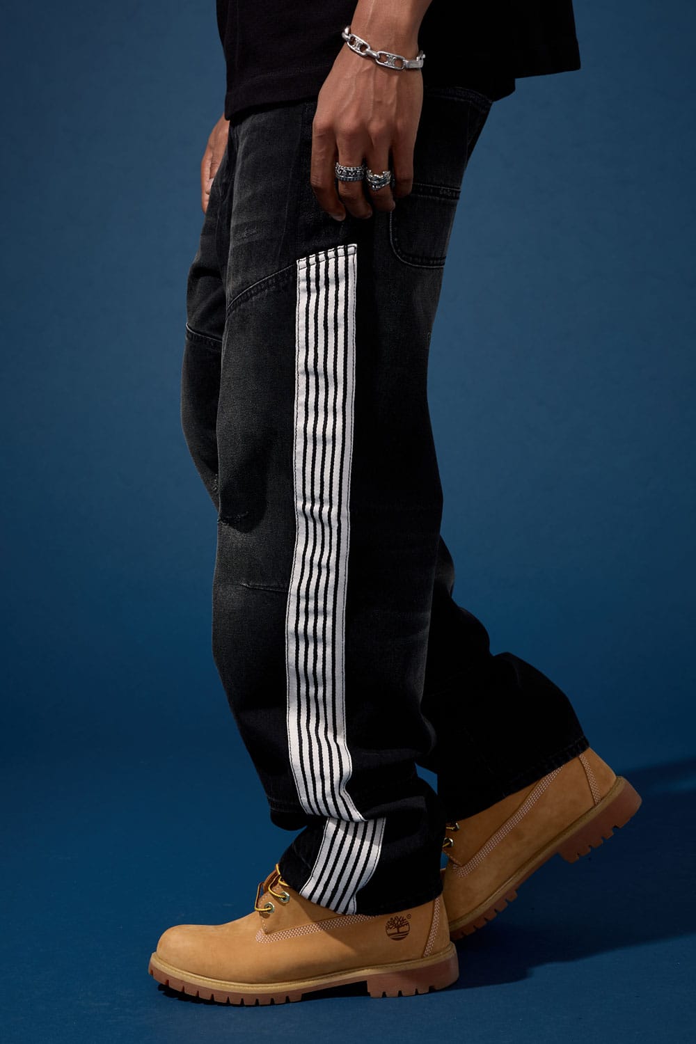 Jordan Craig Wide Leg Fit - Proper Striped Denim - Brian Collection