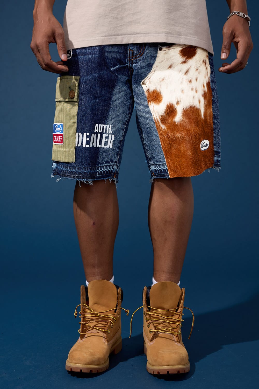 Jordan Craig OG - Bronco Patchwork Denim Shorts