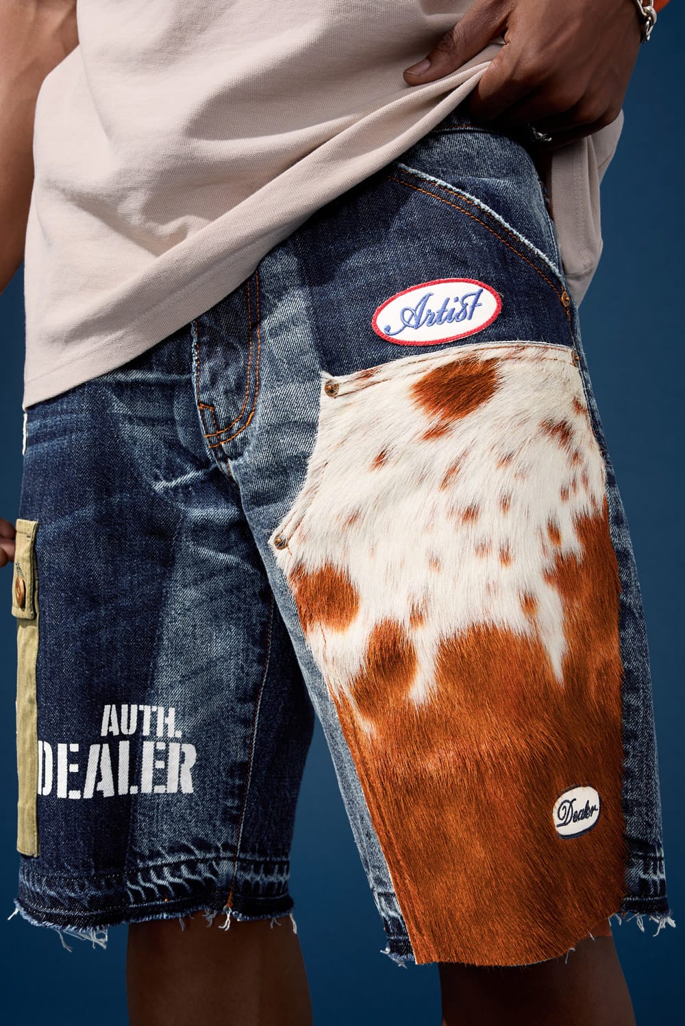 Jordan Craig OG - Bronco Patchwork Denim Shorts