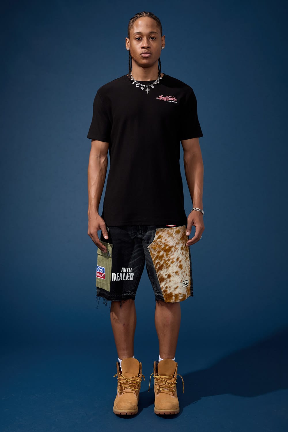 Jordan Craig OG - Bronco Patchwork Denim Shorts