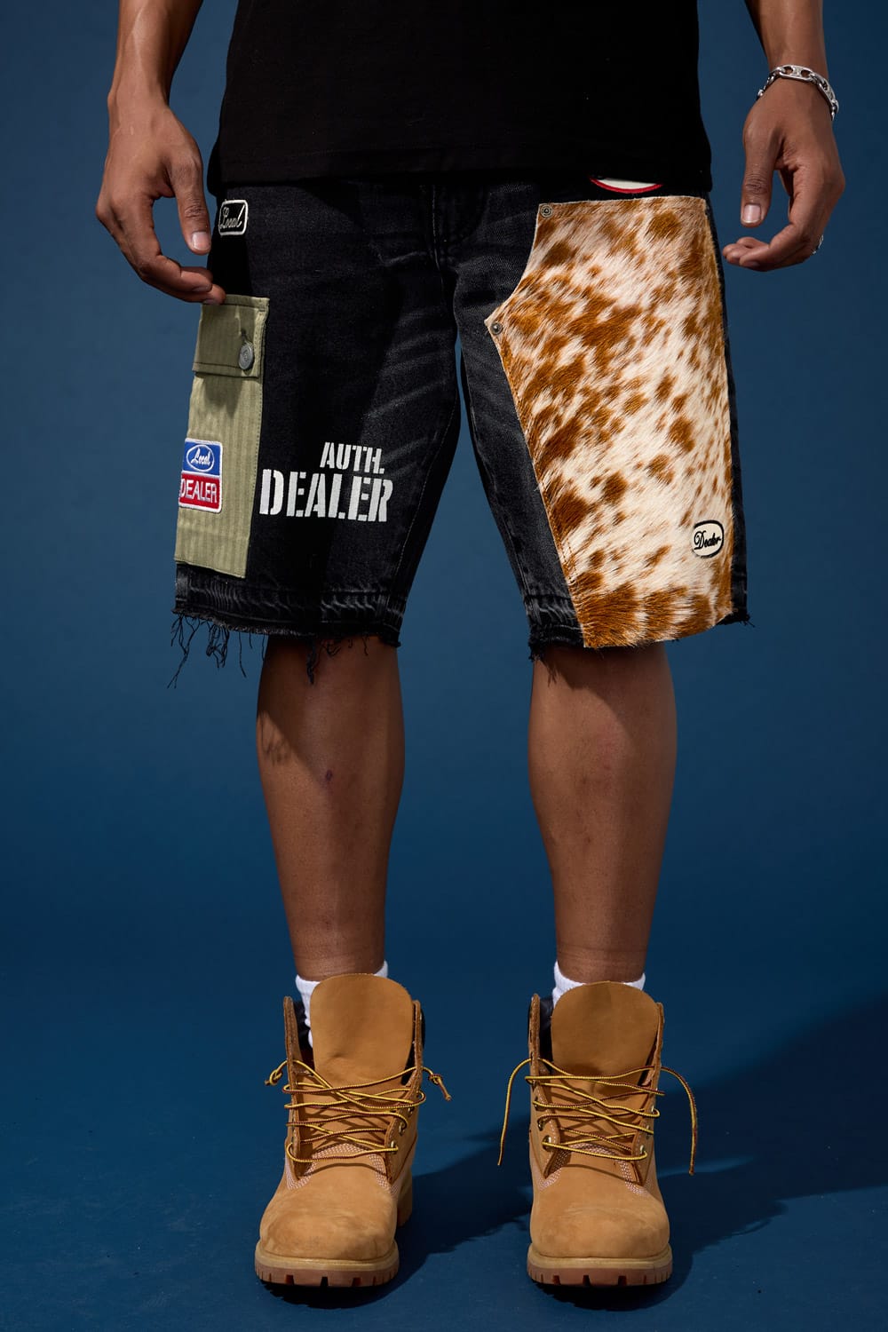 Jordan Craig OG - Bronco Patchwork Denim Shorts