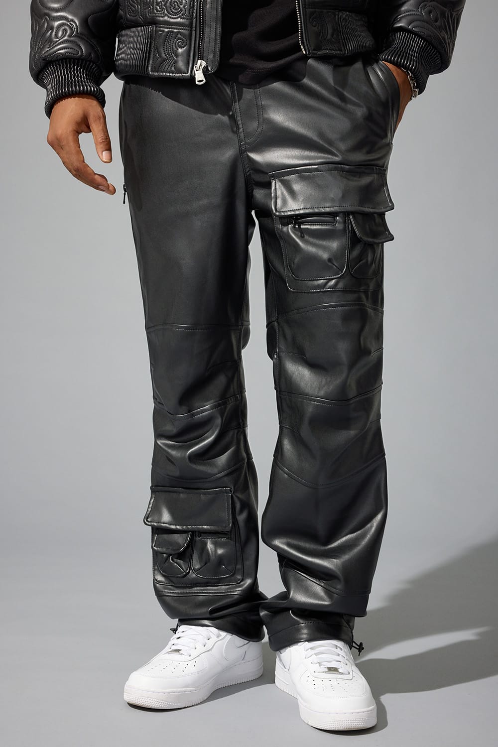 Jordan Craig Wide Leg Fit - Thriller Cargo Pants (Black) - Brian Collection