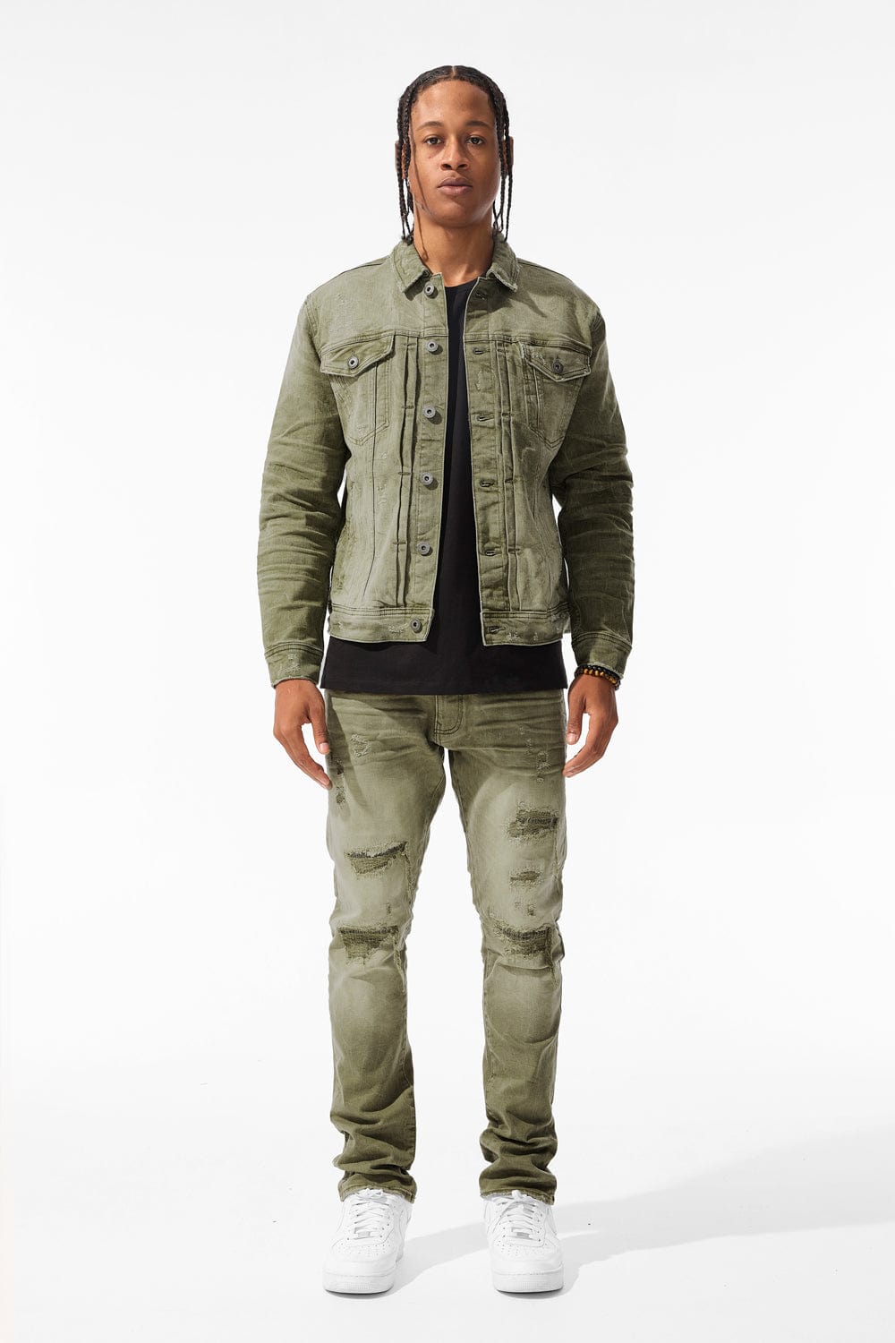 Jordan Craig Meadowlands Denim Trucker Jacket (Earth Tones)