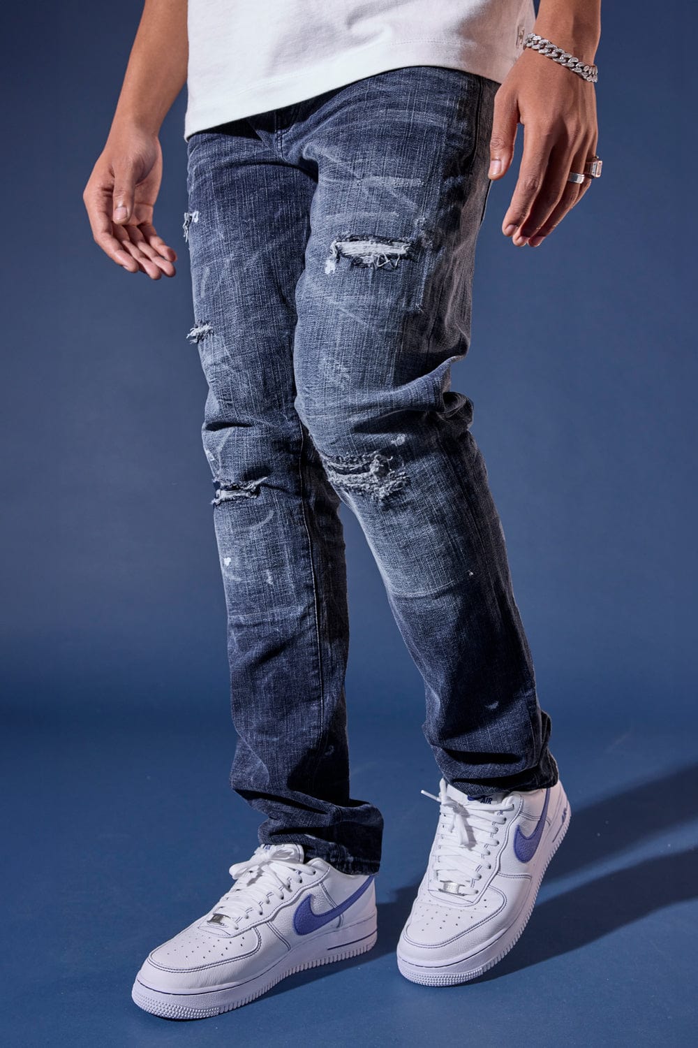 Jordan Craig Dimensional Denim (Light Washes) Collins (Straight) / Deep Blue / 30/30