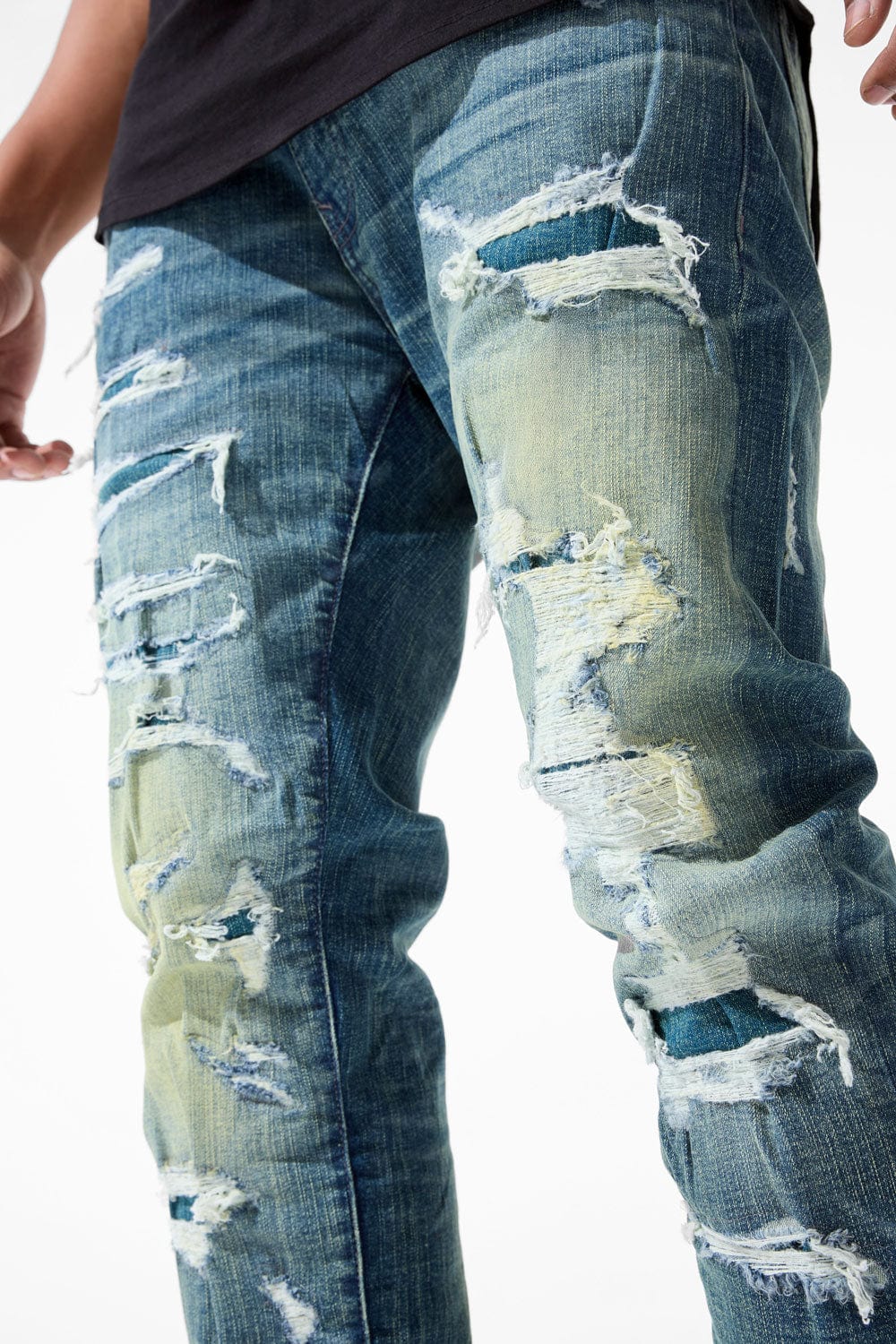 Straight Fit - Black Widow Denim (Azure Gold) - Collins Collection