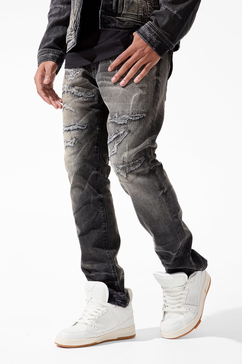 Jordan Craig Hudson Denim (Monochrome) Collins (Straight) / Nature Black / 30/30