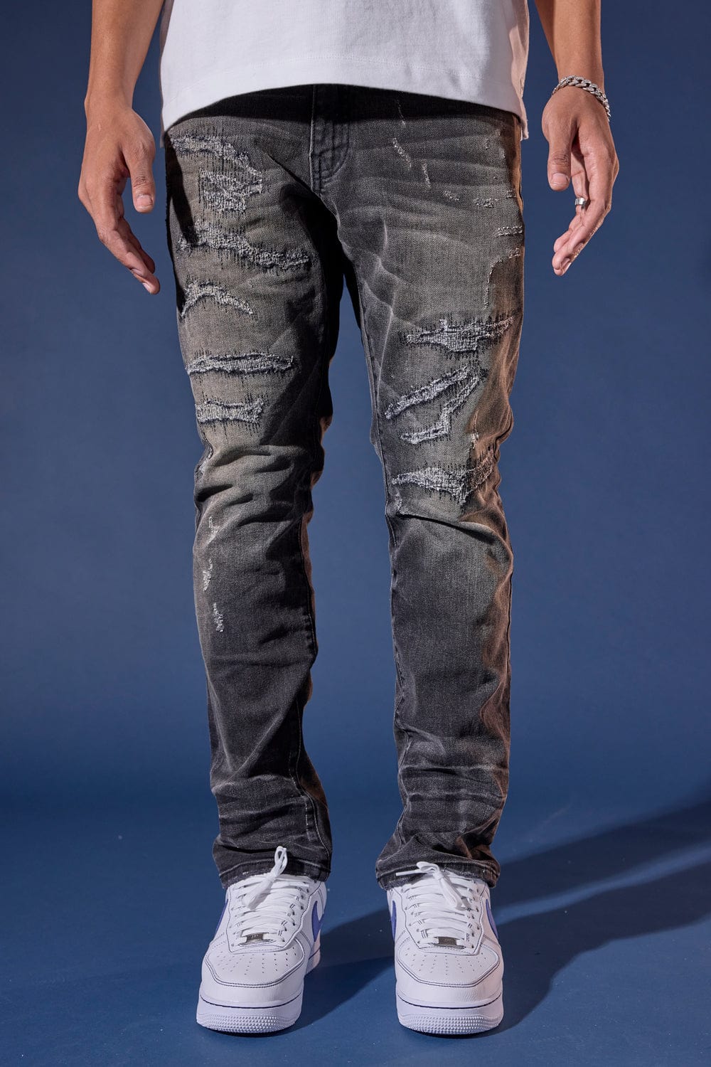 Jordan Craig Hudson Denim (Monochrome) Collins (Straight) / Nature Black / 30/30