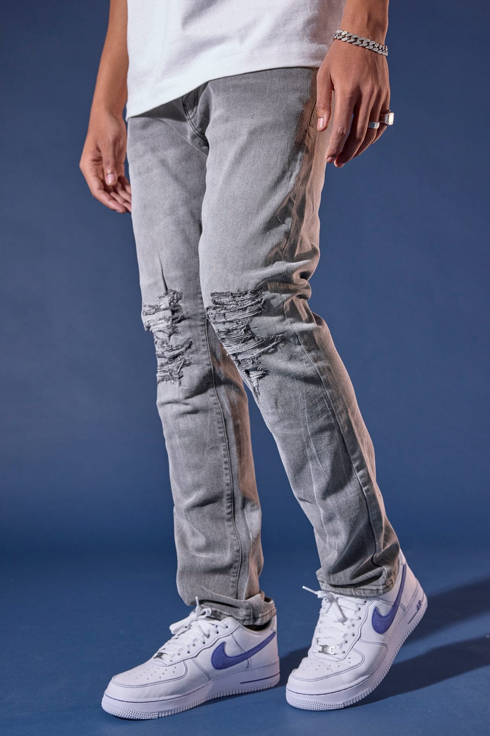 Jordan Craig Collins - Fordham Denim (Light Washes) Smoked Grey / 30/30