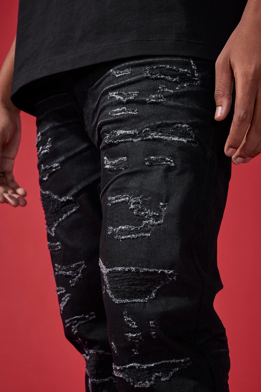 Jordan Craig Straight Fit - Dyckman Denim (Polished Black) - Collins Collection
