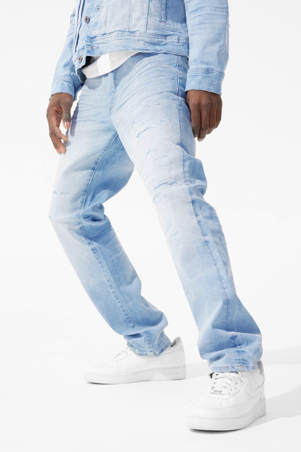 ◆MOONDAL◆ Claire Straight Denim in Blue Marilyn Straight Jeans In Long Inseam - Salamanca Sun Blue