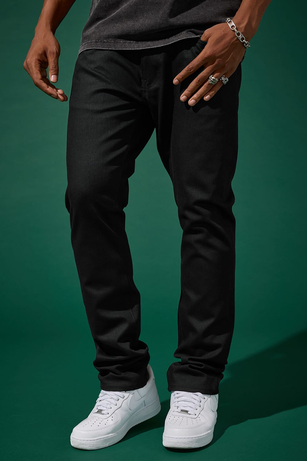 Jordan Craig Straight Fit - Upper East Side Denim (Raw Black) - Collins Collection