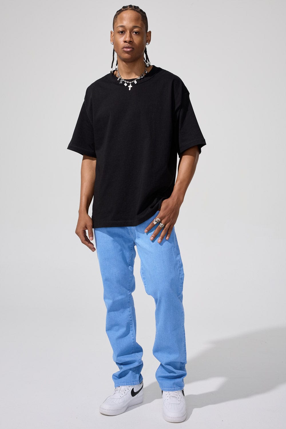 Jordan Craig Straight Fit - Upper East Side Denim (Raw Light Blue) - Collins Collection