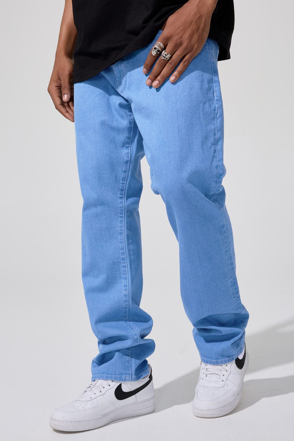 Straight Fit - Upper East Side Denim (Raw Light Blue) - Collins Collec