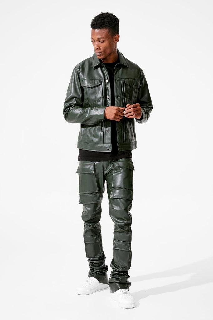 Jordan Craig Thriller Trucker Jacket (Olive)