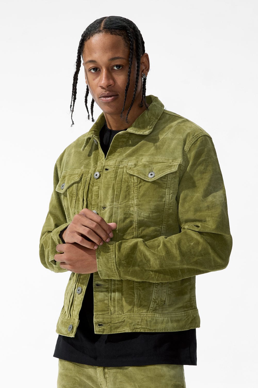 Jordan Craig Atlas Corduroy Trucker Jacket Olive / S