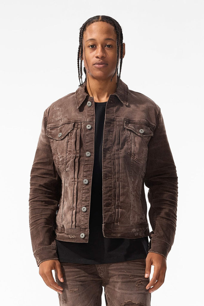 Jordan Craig Meadowlands Denim Trucker Jacket (Earth Tones) Brown / S