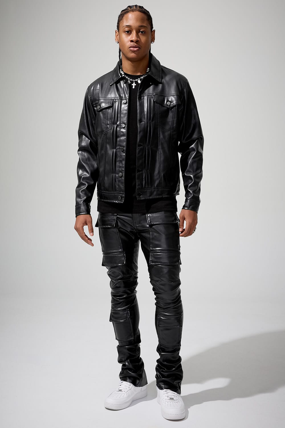 Jordan Craig Thriller Trucker Jacket (Black)