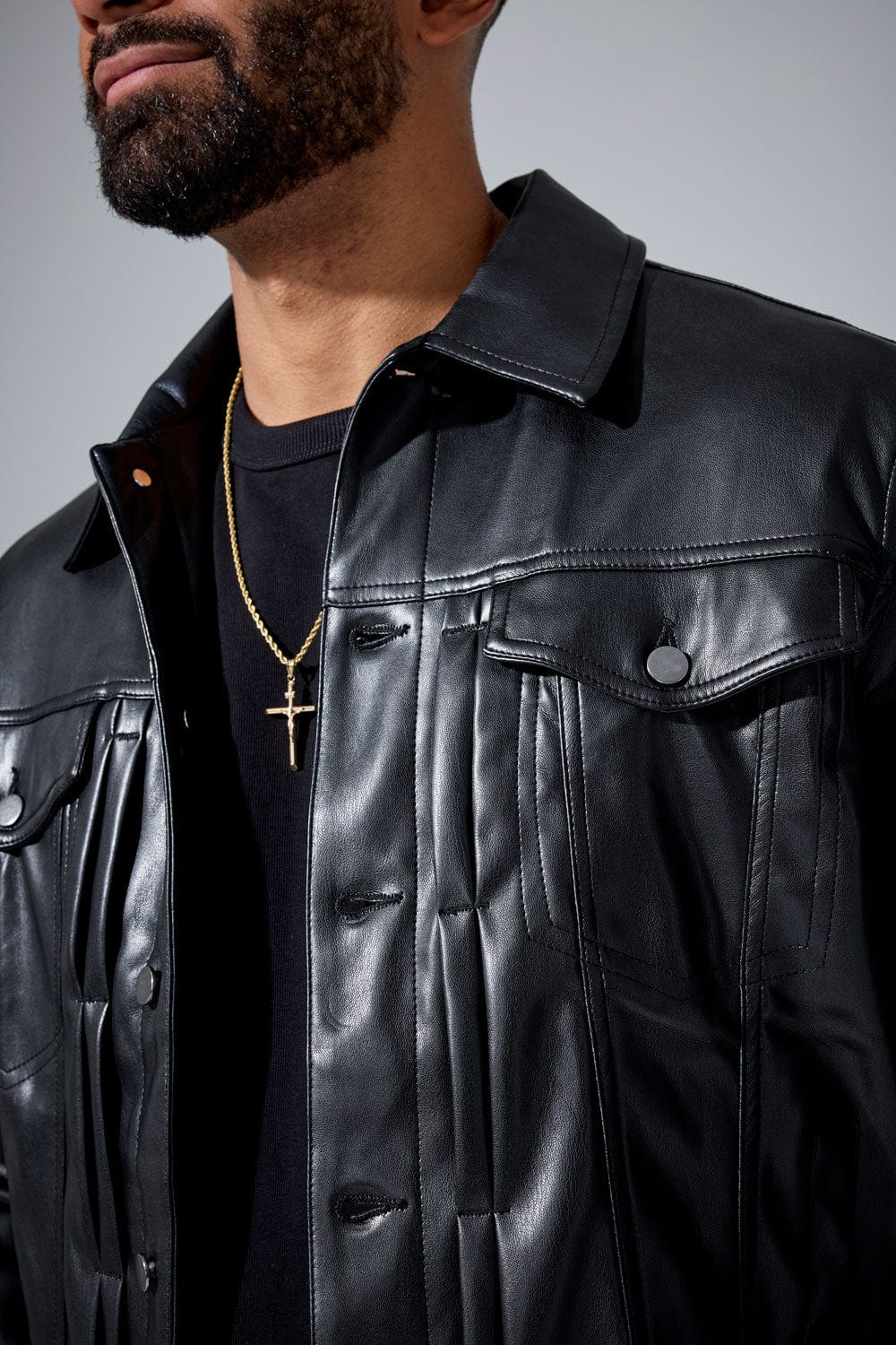 Jordan Craig Thriller Trucker Jacket (Black)
