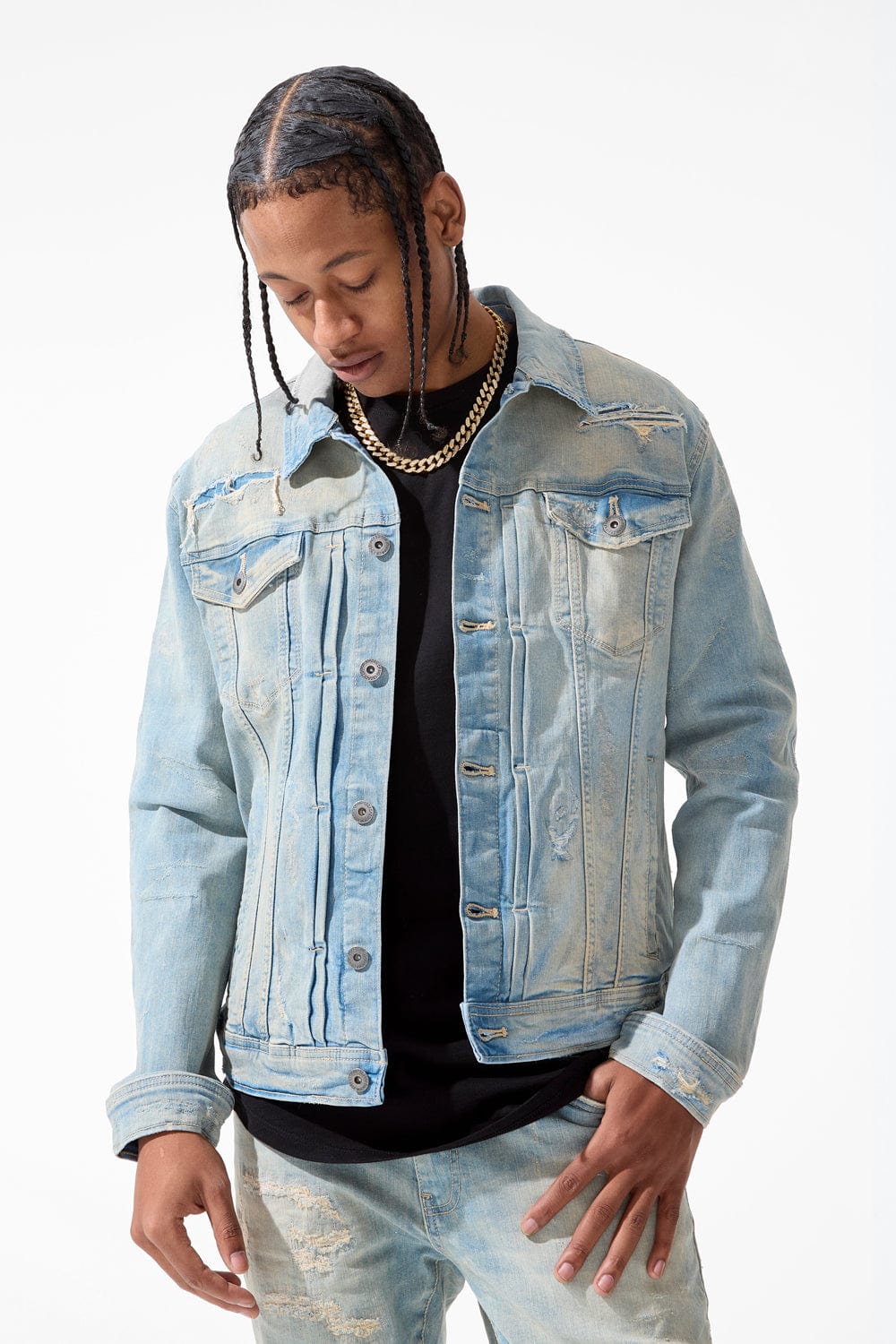 Jordan Craig Hudson Denim Trucker Jacket Antique / S