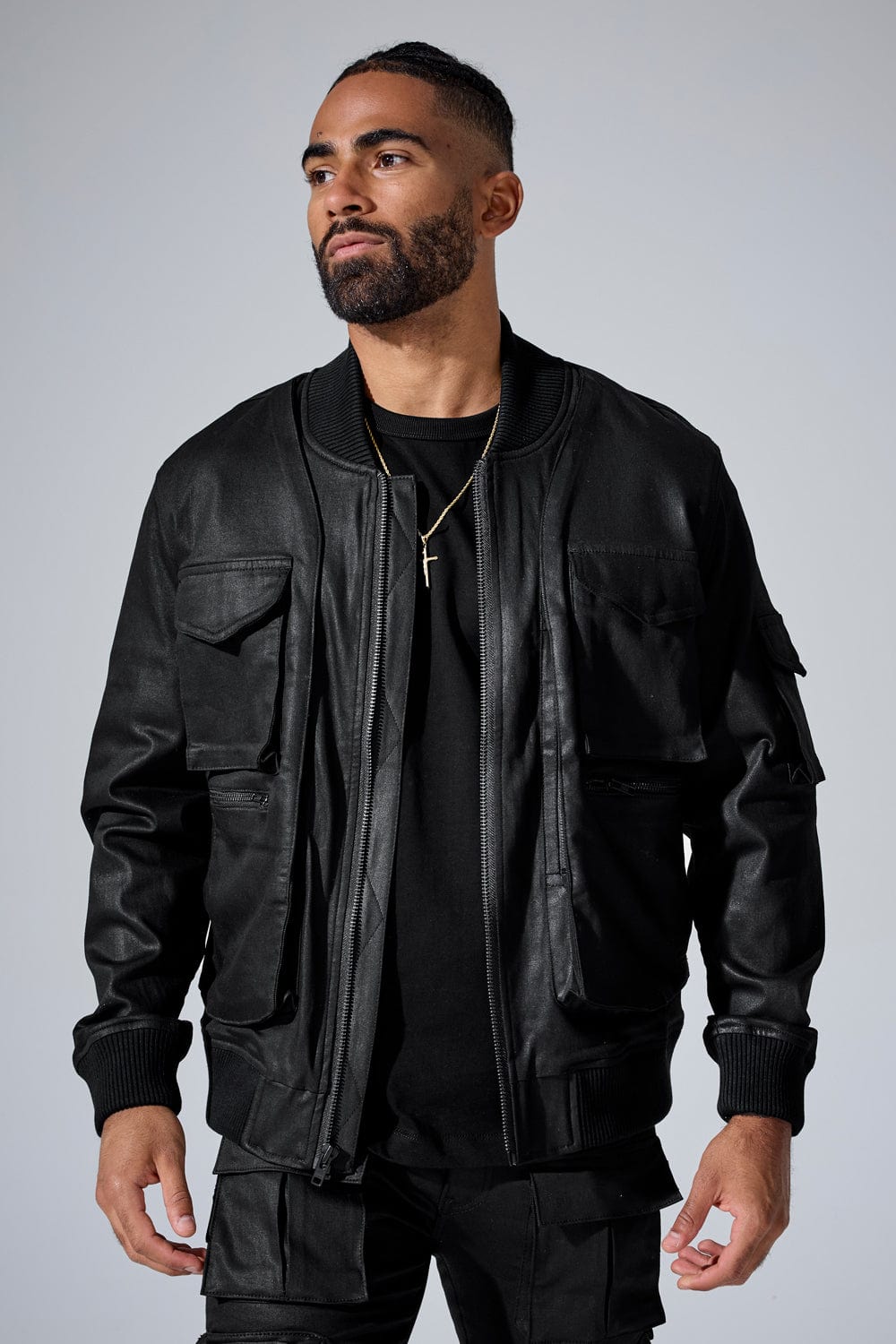 Jordan Craig Midnight Mercenary Bomber Jacket (Jet Black) S / Jet Black