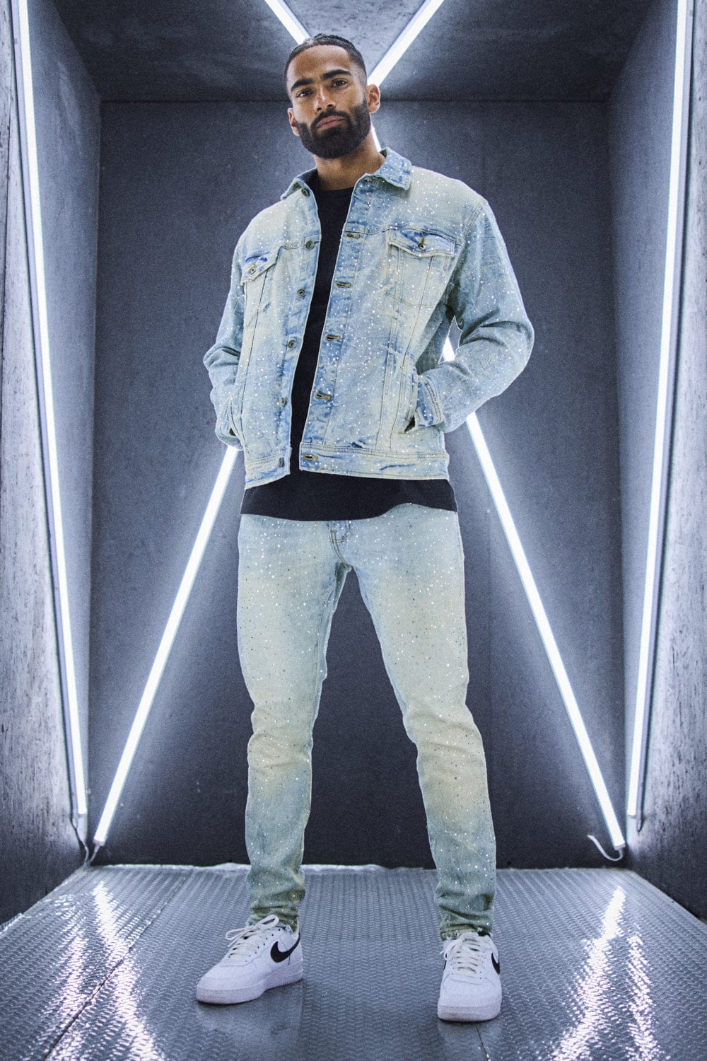 Jordan Craig Magic City Denim Trucker Jacket (Iced Lager)