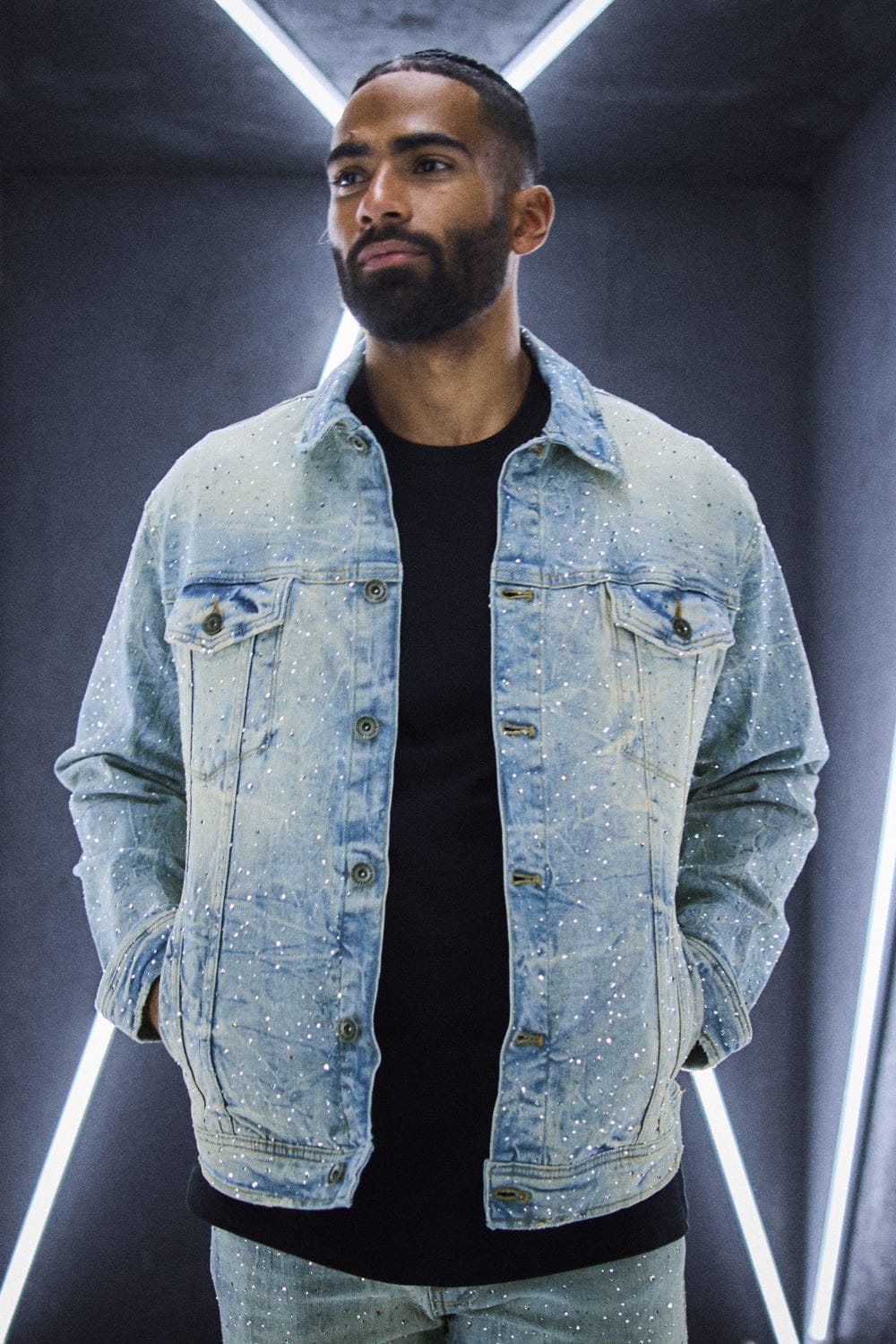 Jordan Craig Magic City Denim Trucker Jacket (Iced Lager)