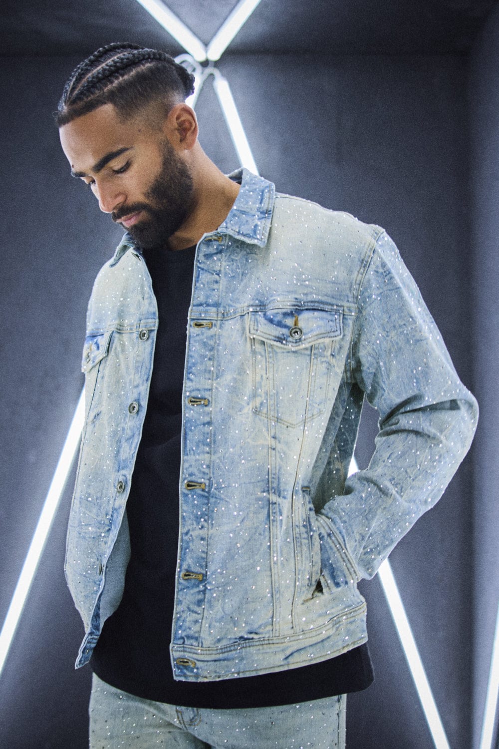 Jordan Craig Magic City Denim Trucker Jacket (Iced Lager) S / Iced Lager