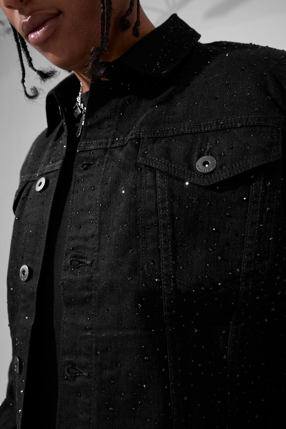 Jordan Craig Magic City Denim Trucker Jacket (Jet Black)