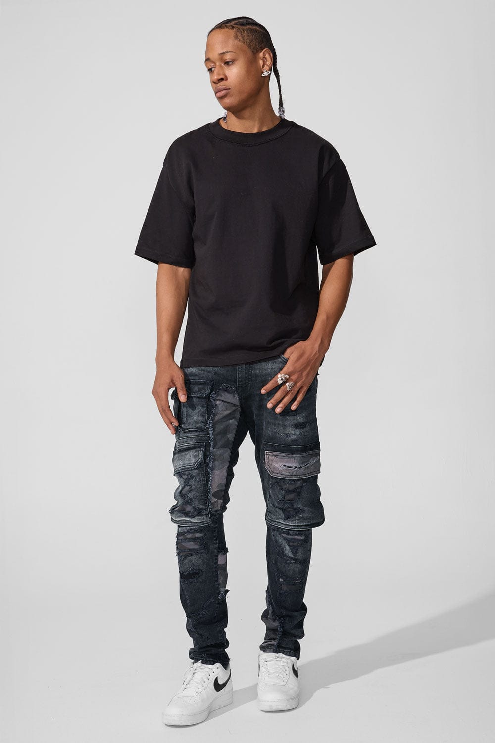 Jordan Craig Slim Taper Fit - Devotion Denim (Black Shadow) - Sean Collection