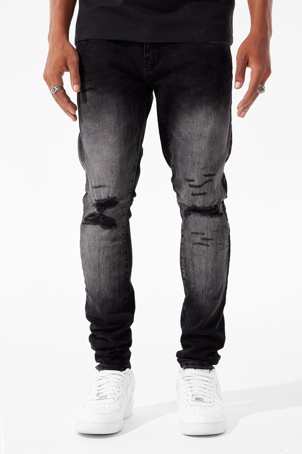 【KOOLOSET】Invision Curve Salt Washed Denim Invision Curve Salt Washed Denim (2color) - kooloset