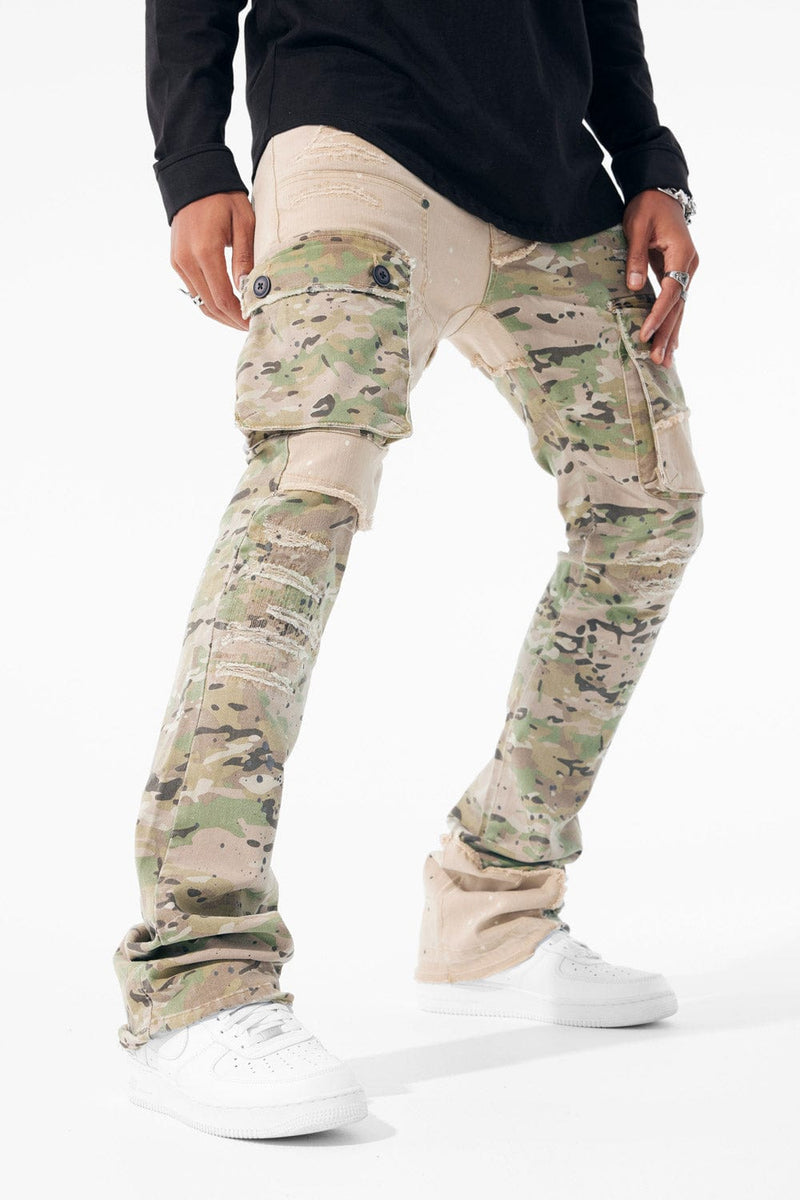 Free People Platoon Cargo Pants Khaki Medium M denim joggers jeans NWT new