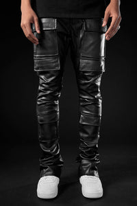 Ross Stacked - Thriller Cargo Pants (Black)